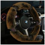 Capa de Volante em Pelúcia com Brilhantes – Capa de Inverno para Volante de Carro - Image 4