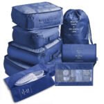 Conjunto de 8 Organizadores de Mala de Viagem – Cubos para Roupa, Roupa Interior e Sapatos - Image 8