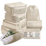 Conjunto de 8 Organizadores de Mala de Viagem – Cubos para Roupa, Roupa Interior e Sapatos - Image 7
