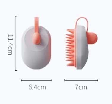 Escova de Banho em Silicone para Cão e Gato – Massagem e Remoção de Pelo