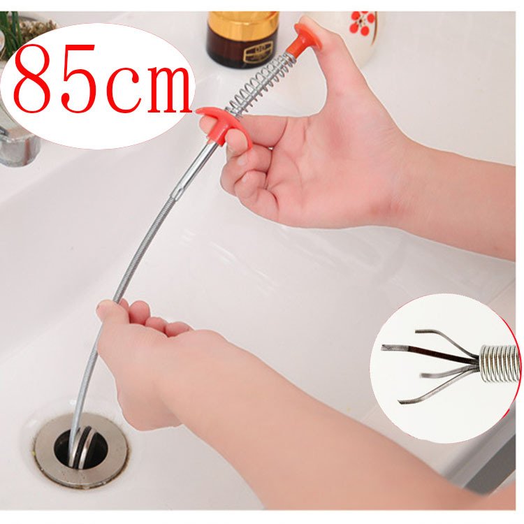 Desentupidor de Canos em Mola 60 cm – Remove Cabelos e Entupimentos do Lava-Loiça