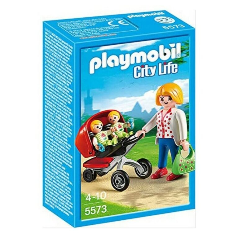 Playmobil City Life 5573 – Mãe com Carrinho de Gémeos