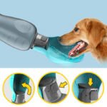 Garrafa de Água Portátil para Cão 800 ml – Bebedouro Dobrável Anti-Derrame para Passeios - Image 8