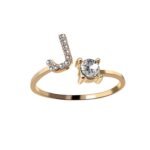 Anel Ajustável com Inicial (A–Z) e Strass – Bijuteria Feminina Elegante - Image 8