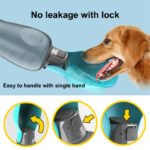 Garrafa de Água Portátil para Cão 800 ml – Bebedouro Dobrável Anti-Derrame para Passeios - Image 3