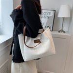 Mala Tote Acolchoada com Corrente – Mala de Ombro Feminina Padrão Losango - Image 7