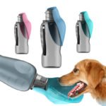 Garrafa de Água Portátil para Cão 800 ml – Bebedouro Dobrável Anti-Derrame para Passeios