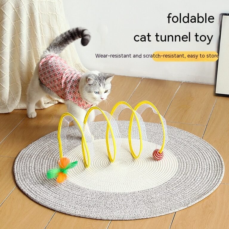 Túnel Dobrável em Espiral para Gato — Lilás