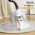 Túnel Dobrável em Espiral para Gato — Lilás