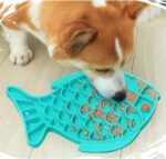 Tapete de Lamber em Silicone para Cão e Gato — Azul