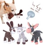 Burro de Peluche com Apito para Cão — Castanho