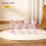 Túnel Dobrável em Espiral para Gato — Lilás