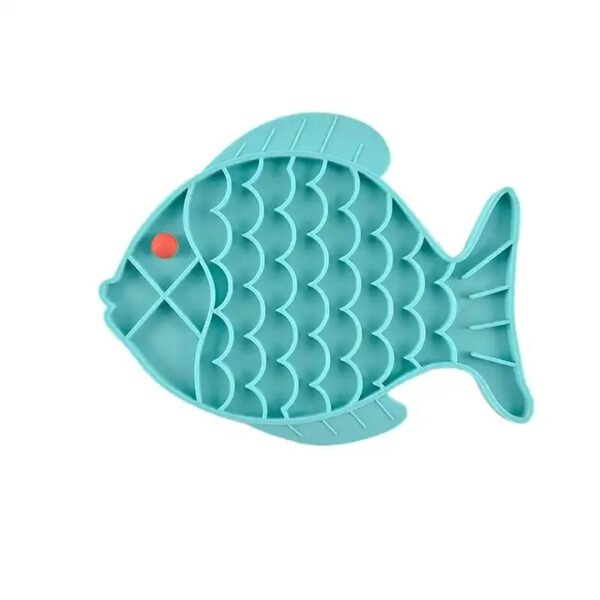 Tapete de Lamber em Silicone para Cão e Gato — Azul