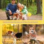 Bandana Xadrez com Franjas para Cão — Laranja