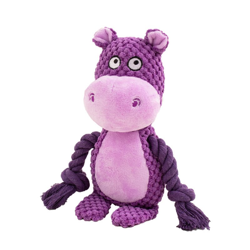 Hipopótamo de Peluche com Som para Cão — Lilás